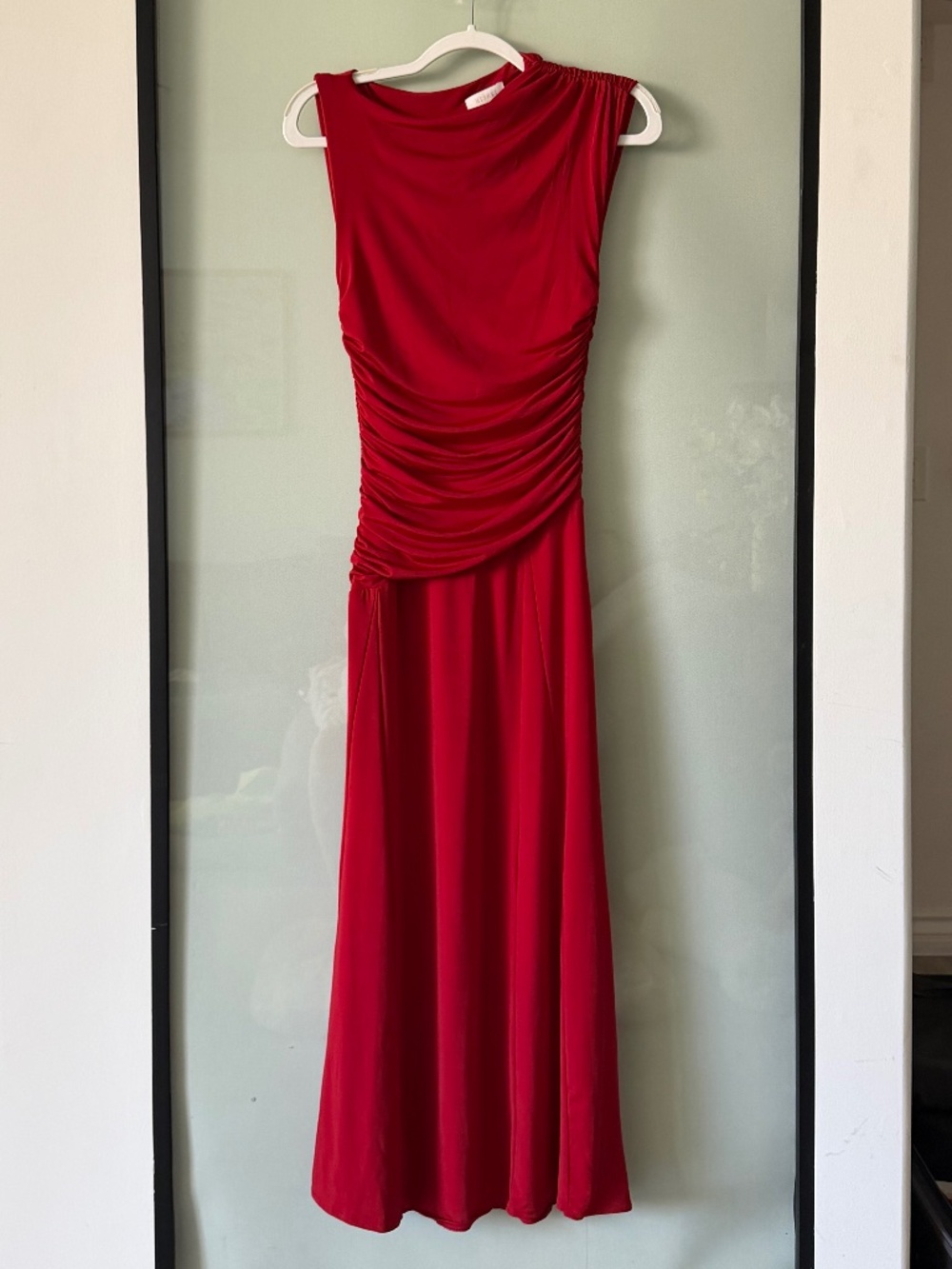 Meshki Navanna Asymmetric Slinky Midi Dress